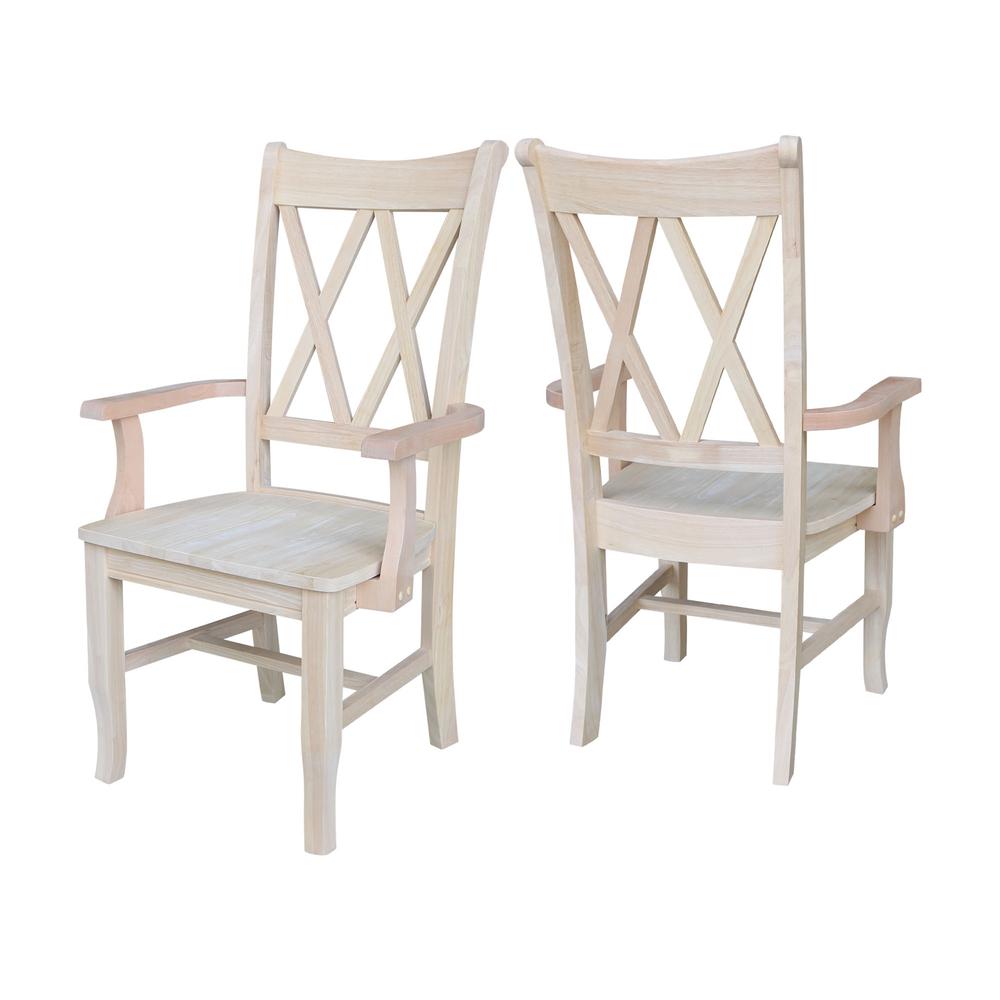 Double X-Back Chair with Arms- 55713. Picture 8