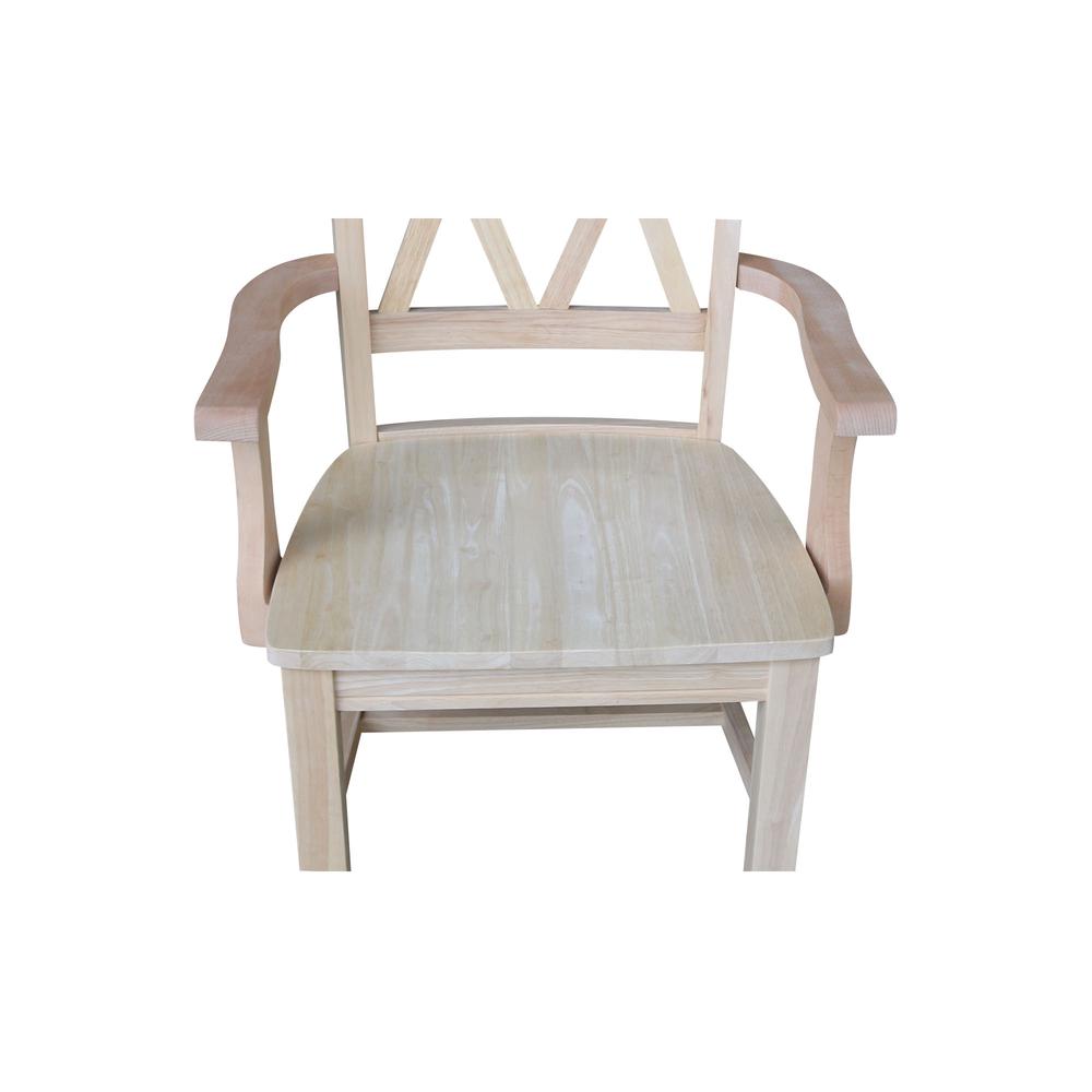 Double X-Back Chair with Arms- 55713. Picture 7