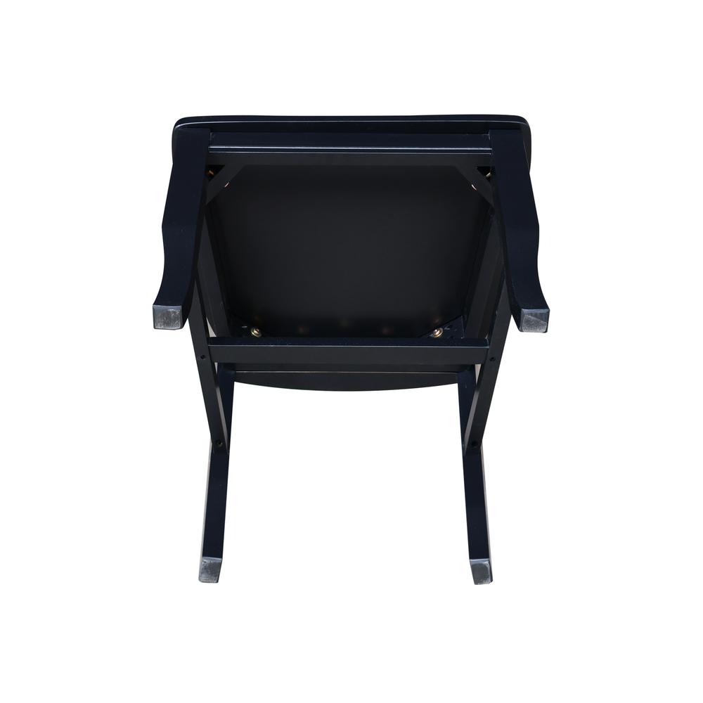 Double XX  Dining Chairs - Set of 2 in Black. Picture 10
