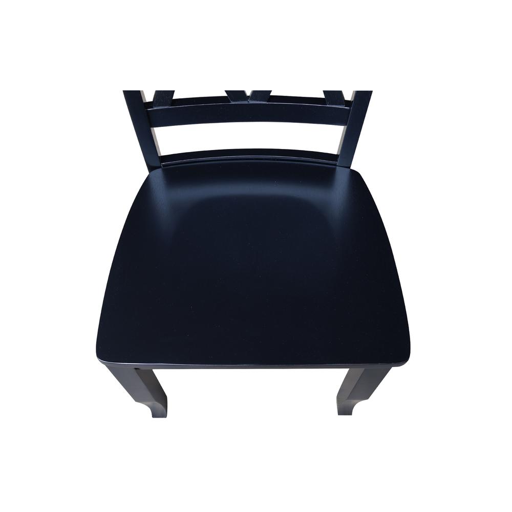 Double XX  Dining Chairs - Set of 2 in Black. Picture 9