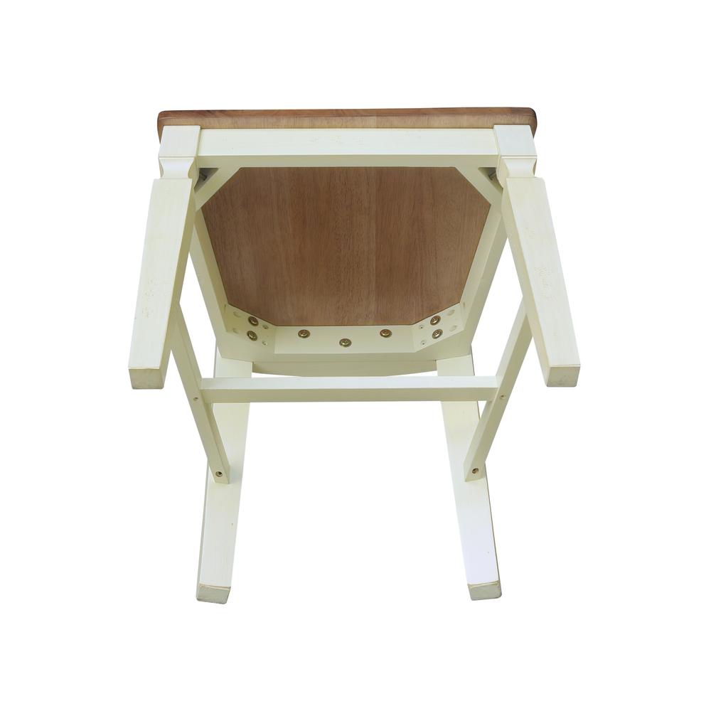 Vista Ladderback Chairs in Hickory/Shell - Set of 2. Picture 9