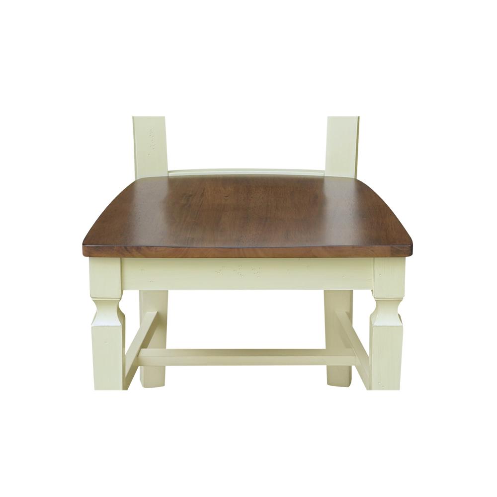 Vista Ladderback Chairs in Hickory/Shell - Set of 2. Picture 8