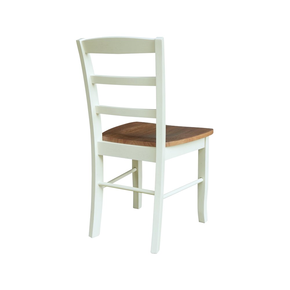 Set of Two Madrid Ladderback Dining Chairs, Hickory/Shell. Picture 5