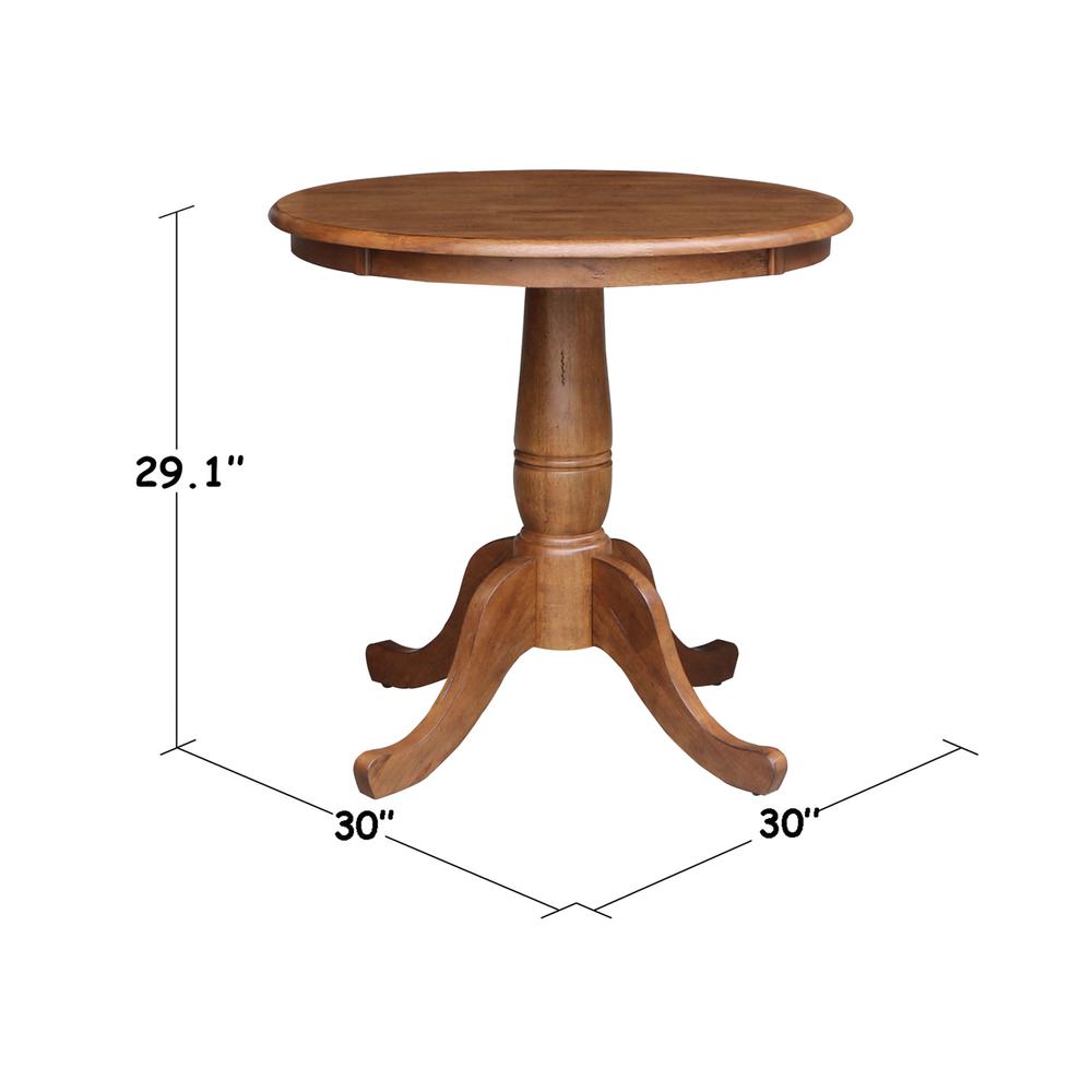 30" Round Top Pedestal Table - 29.1"Height. Picture 3