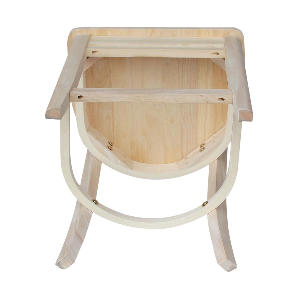Emily Counter height Stool - 24" Seat Height, Unfinished. Picture 2