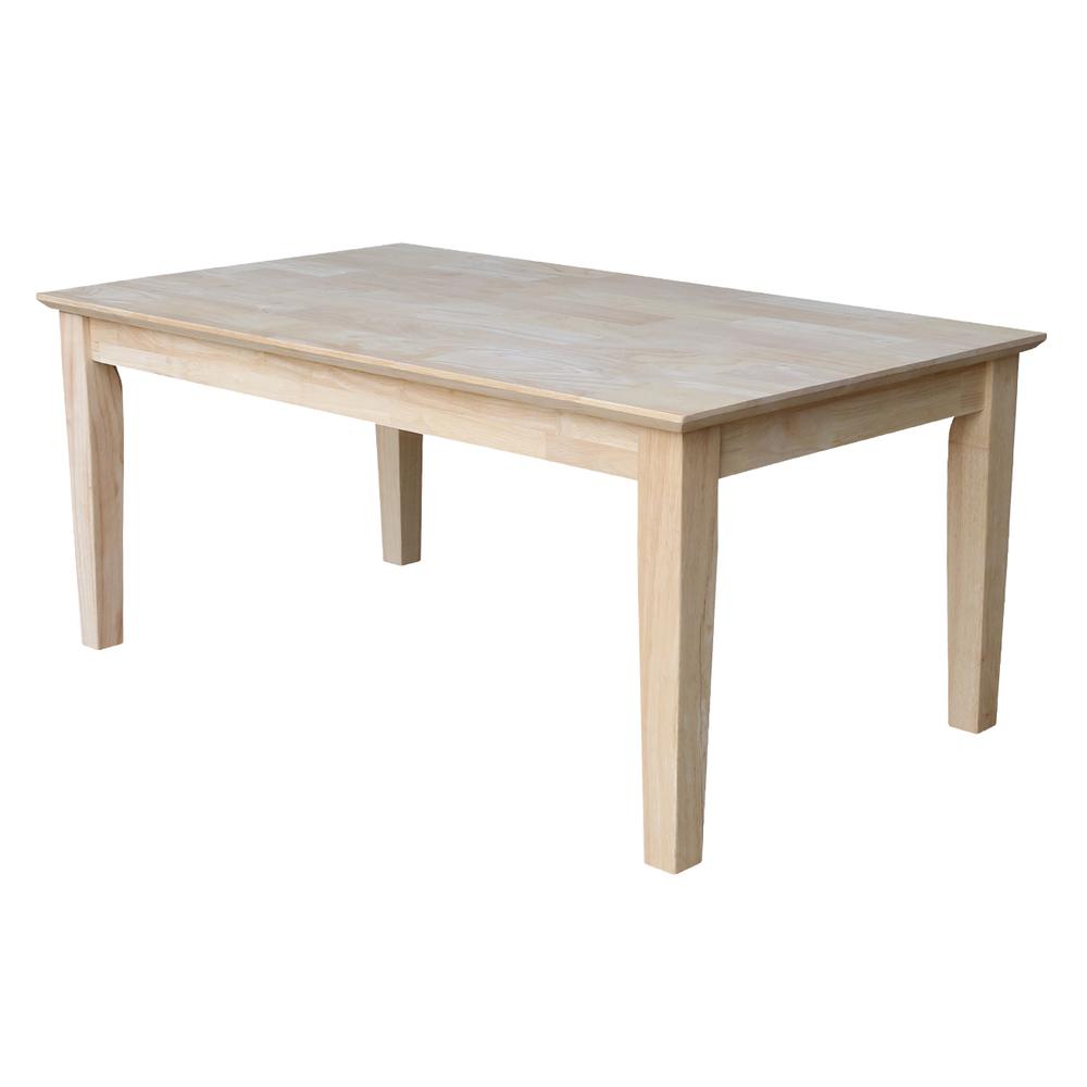 Shaker Coffee Table - Tall, Unfinished. Picture 1