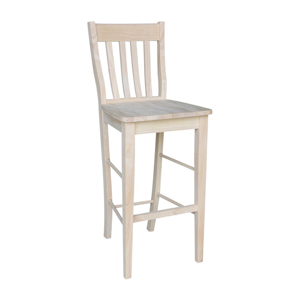 Café Stool - 30" Seat Height, Unfinished. Picture 7