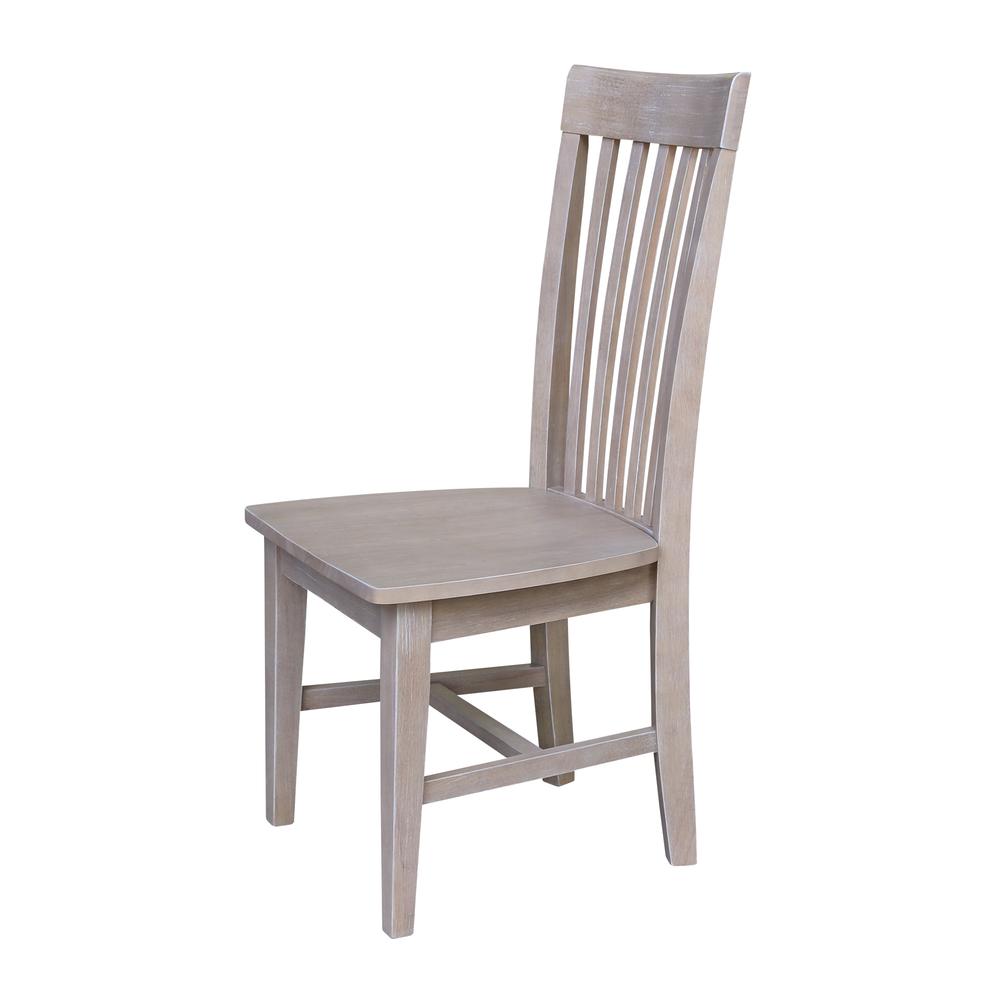Set of Two Cosmo Mission Chairs, Washed Finish, Washed Gray Taupe. Picture 6