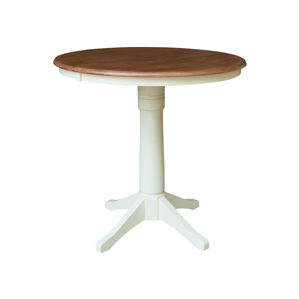 36" Round Extension Table with 2 Counter Height Stools. Picture 2