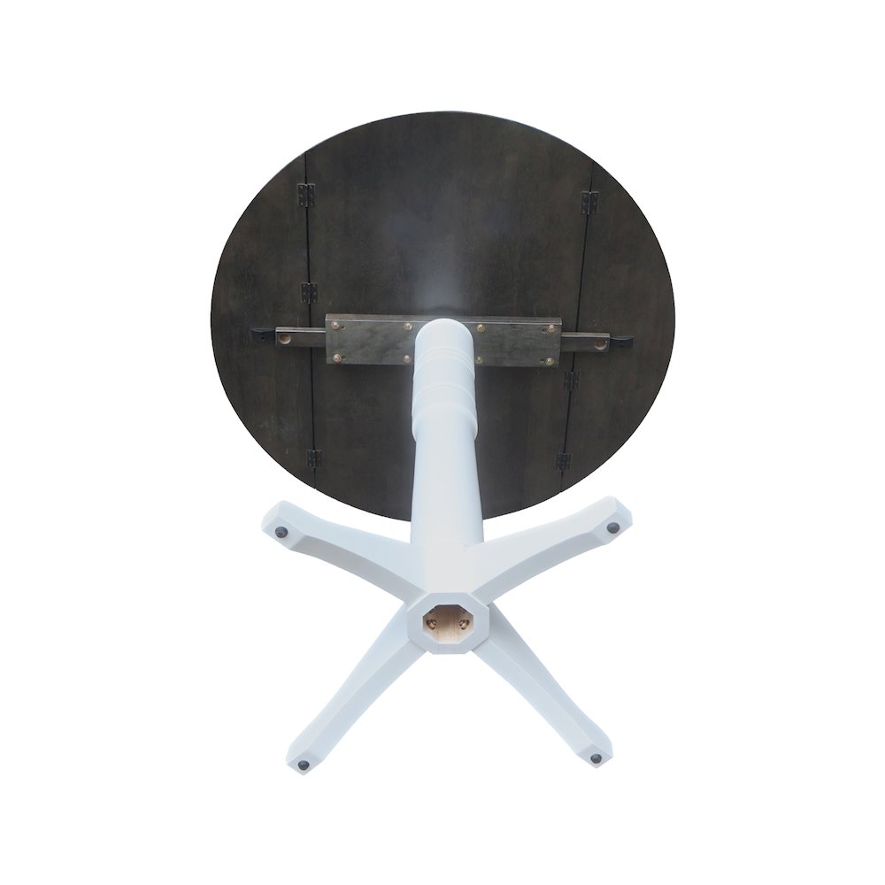 42" Round Dual Drop Leaf Pedestal Table,  43.2"H. Picture 5