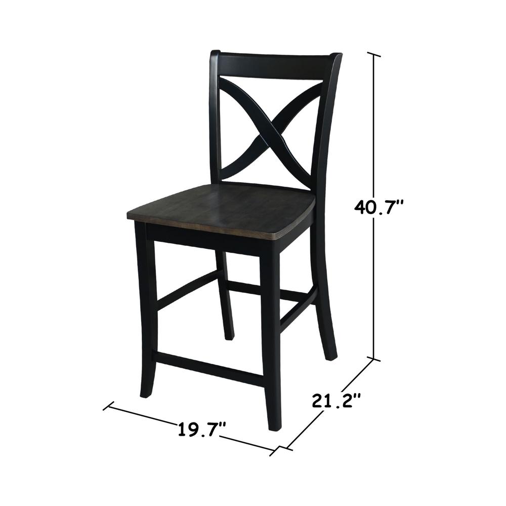 Cosmo Counter height Stool - 24" Seat Height , Coal. Picture 8