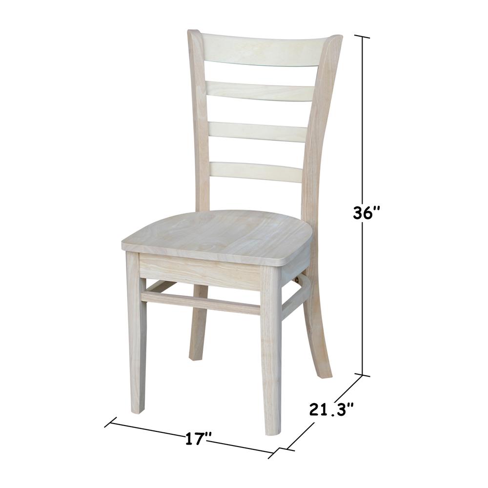 Set of Two Emily Side Chairs, Unfinished. Picture 9