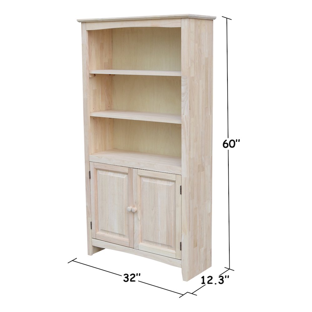 Solid Wood Shaker Bookcase - 60"H. Picture 9