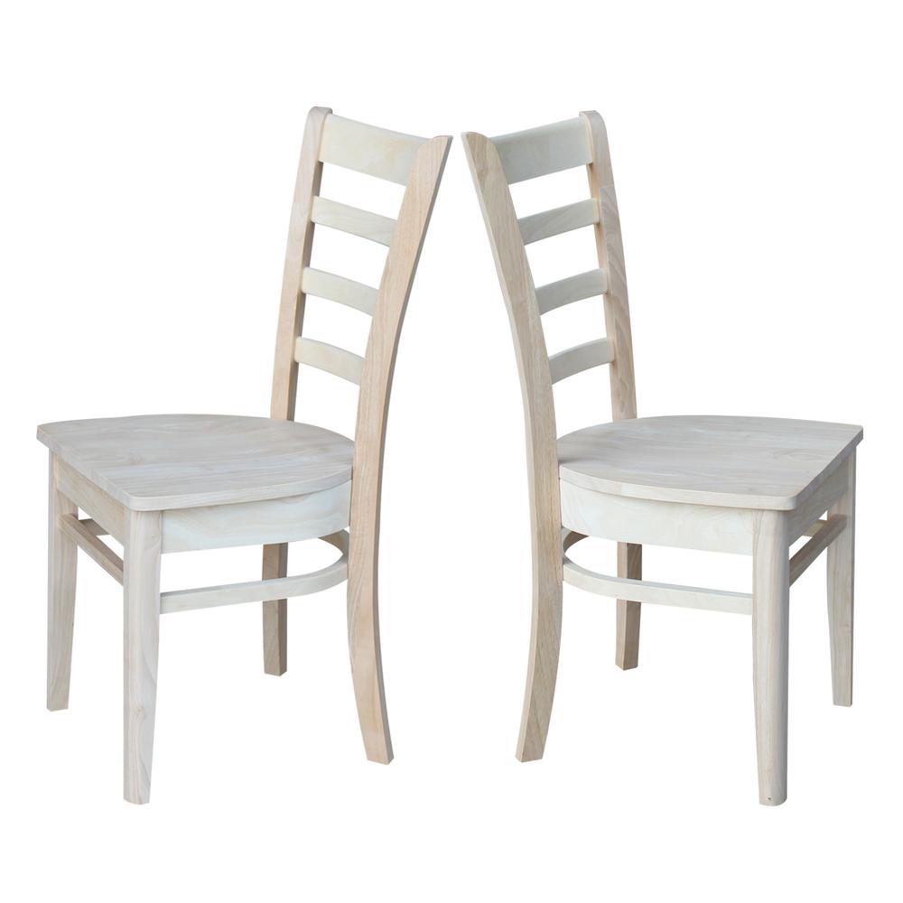 Set of Two Emily Side Chairs, Unfinished. Picture 4