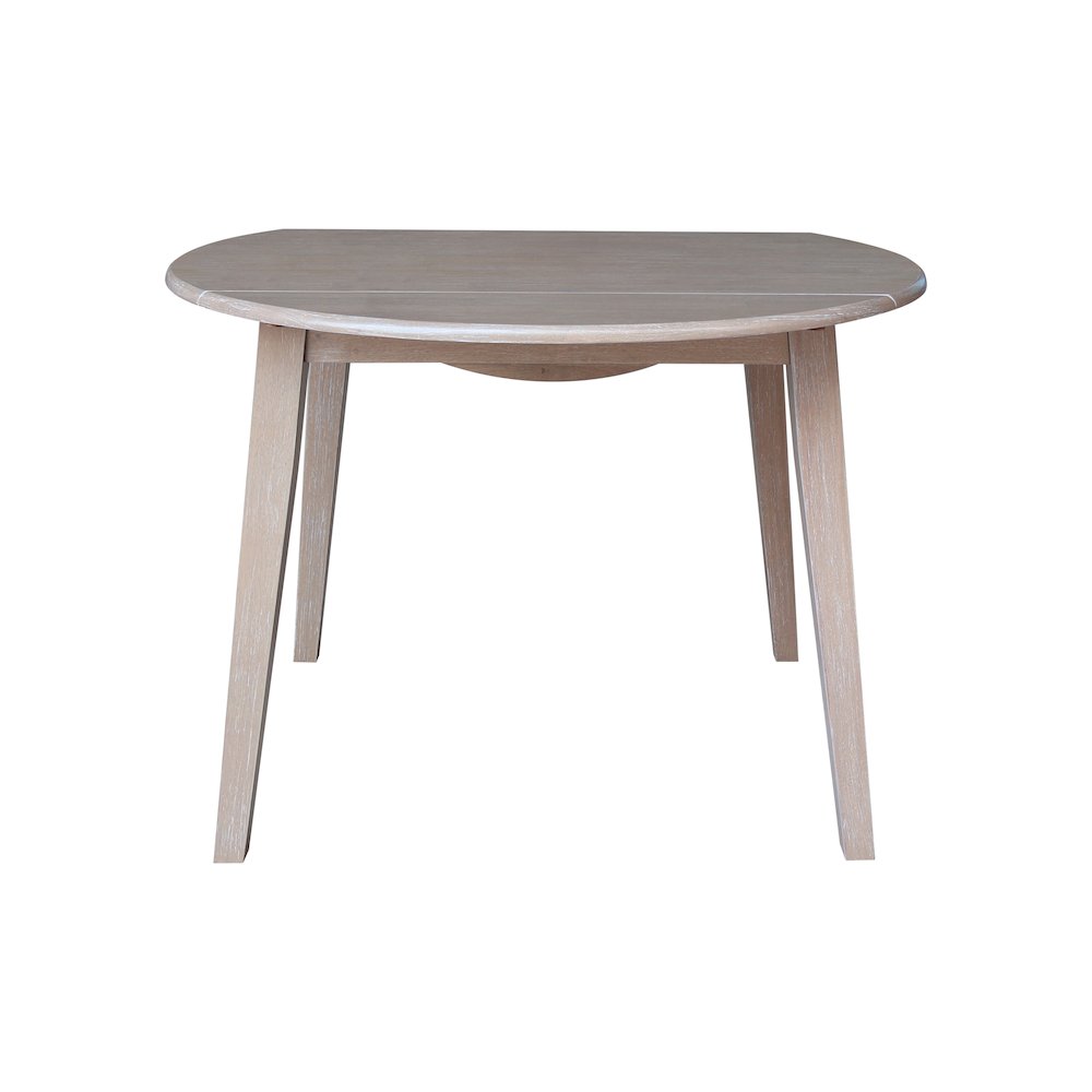 Solid Wood 42" Round Dual Drop Leaf Dining Table. Picture 5