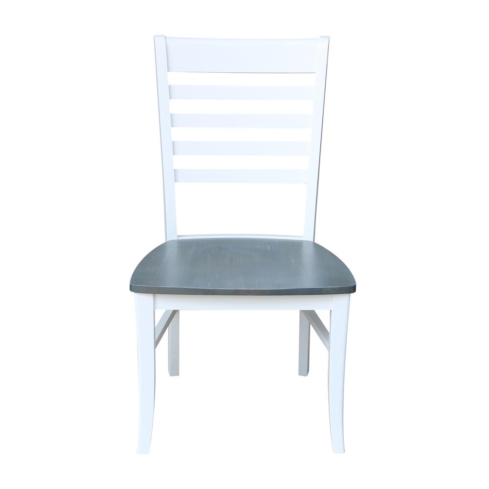Set of Two Cosmo Roma Chairs, White/Heather gray. Picture 6