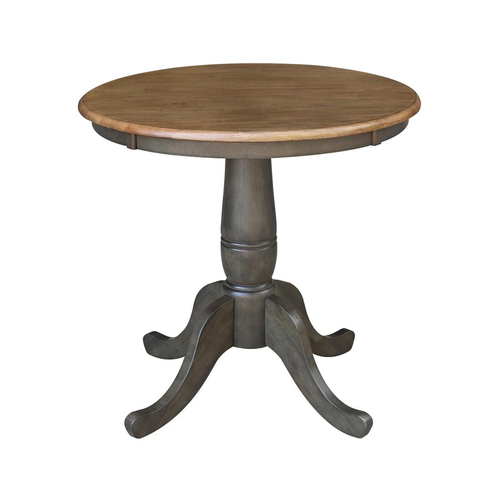 30" Round Top Pedestal Table With 2 Emily Chairs - 3 Piece Set. Picture 4