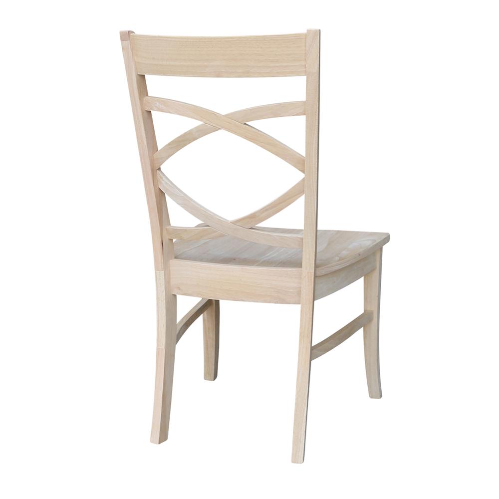 Set of Two Milano Chairs with Wood Seats, Unfinished. Picture 9