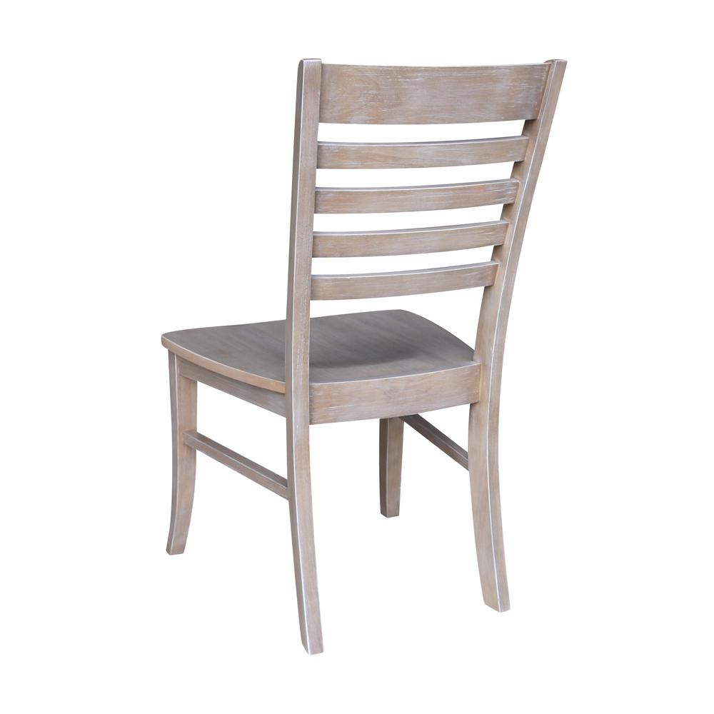 Set of Two Cosmo Chairs, Washed Finish, Washed Gray Taupe. Picture 8
