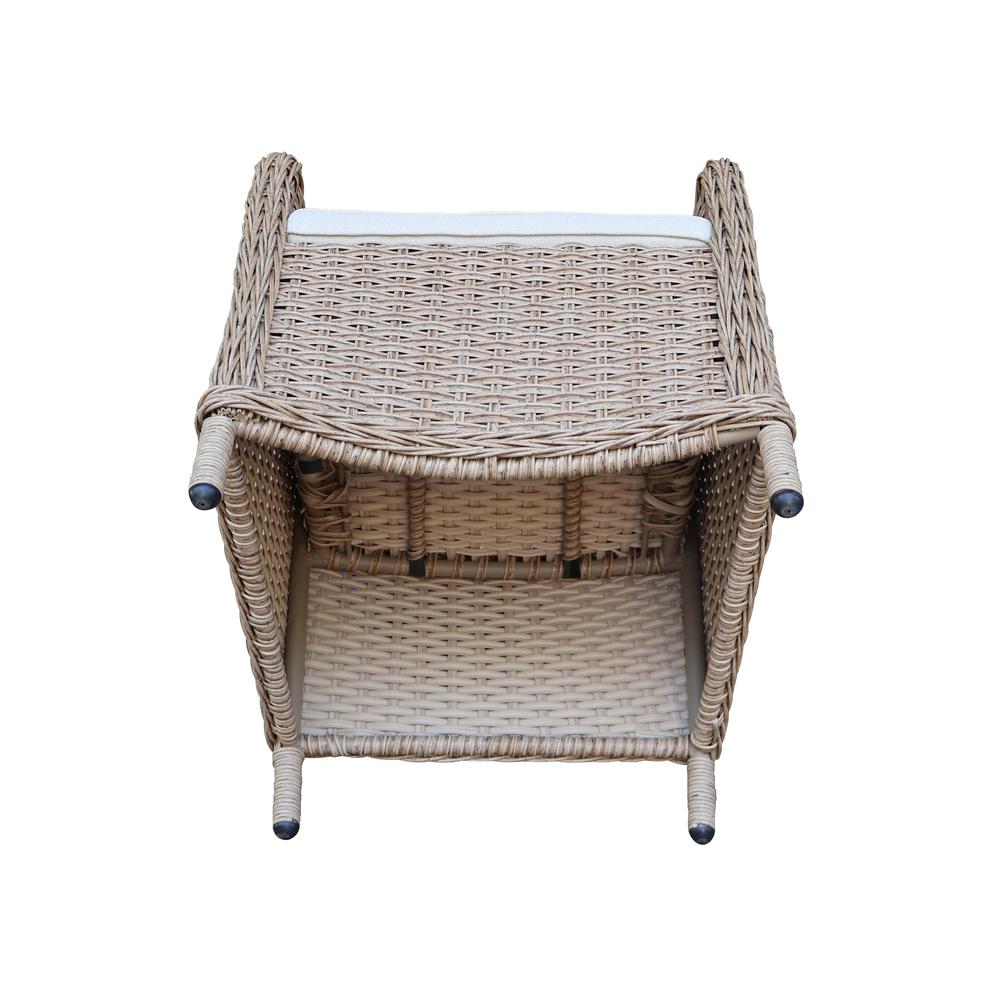 Outdoor Wicker Patio Dining Chair with Cushion. Picture 5