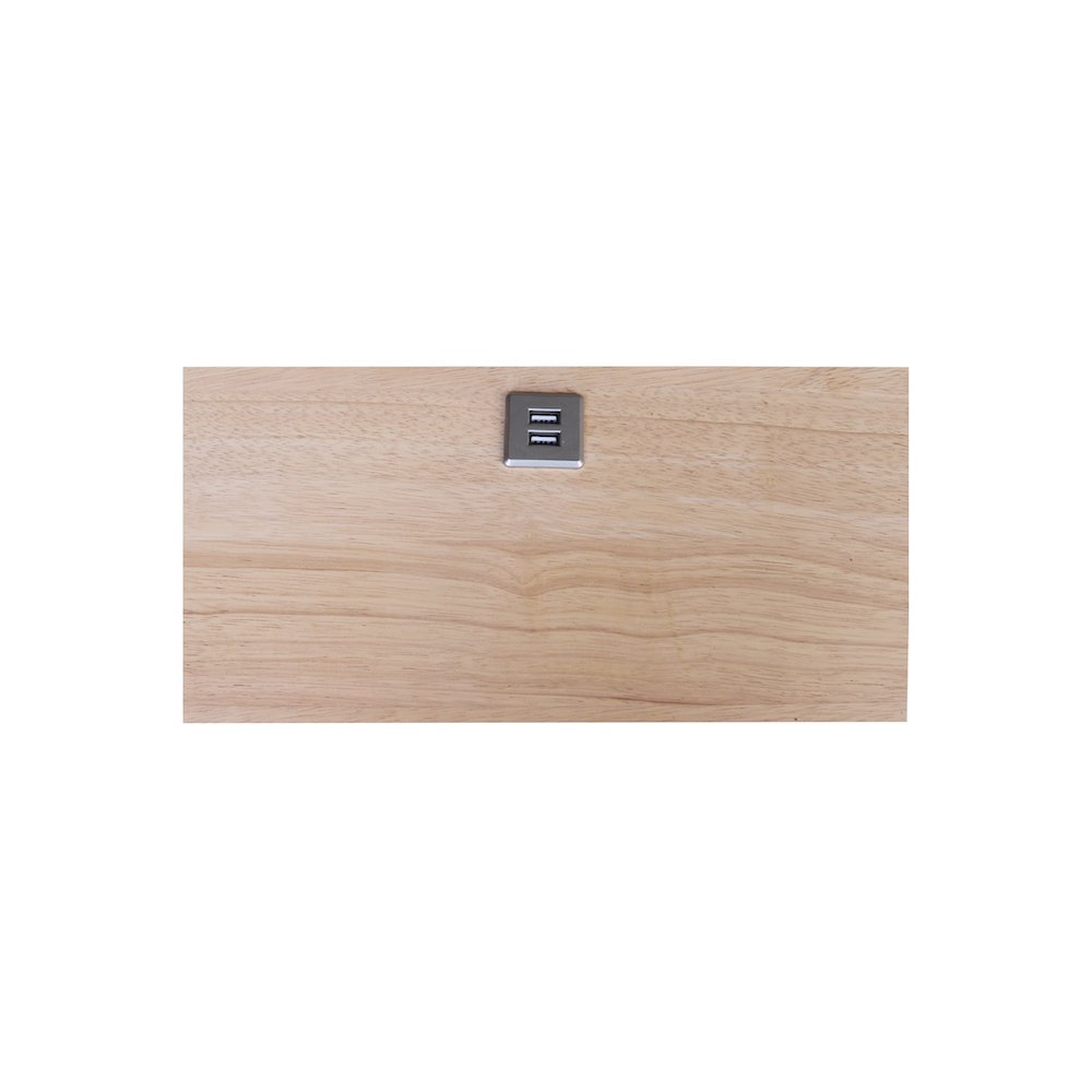 2-Drawer Nightstand with USB Charging Port, Ready to Finish Bedside Table. Picture 9