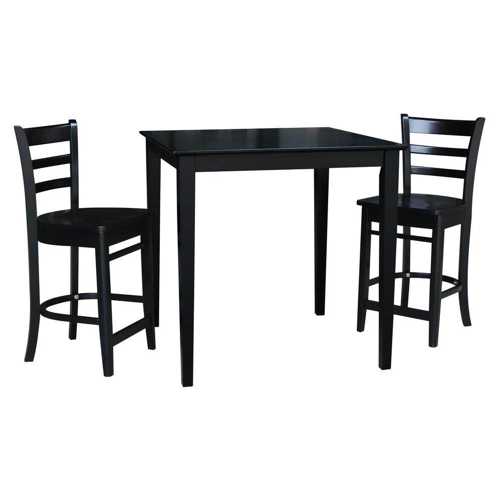 36" x 36" Counter Height Table with 2 Emily Counter Height Stools - 3 Piece Set. Picture 2
