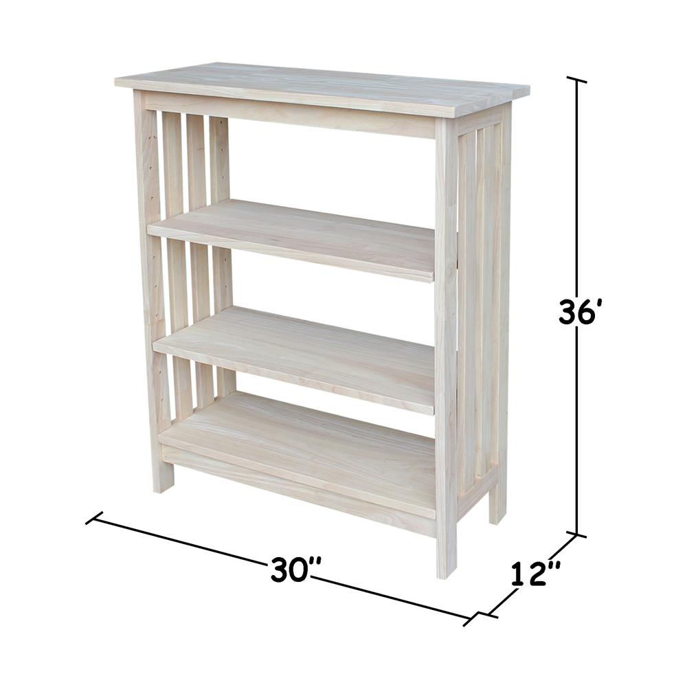 Mission Shelf Unit - 3 Tier, Unfinished. Picture 2