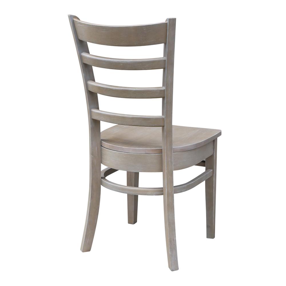 Set of Two Emily Side Chairs, Washed Gray Taupe. Picture 6