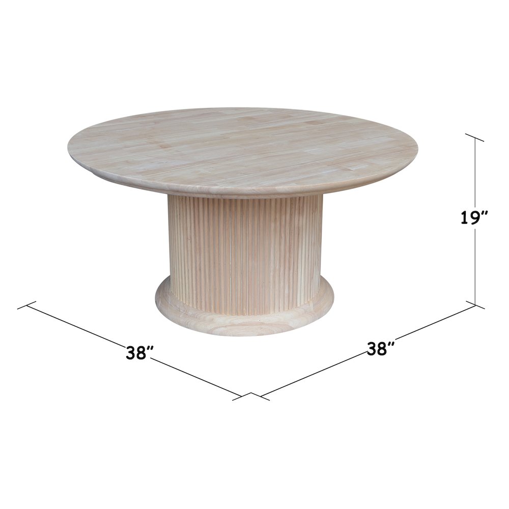 Haven Solid Wood Round Coffee Table. Picture 6