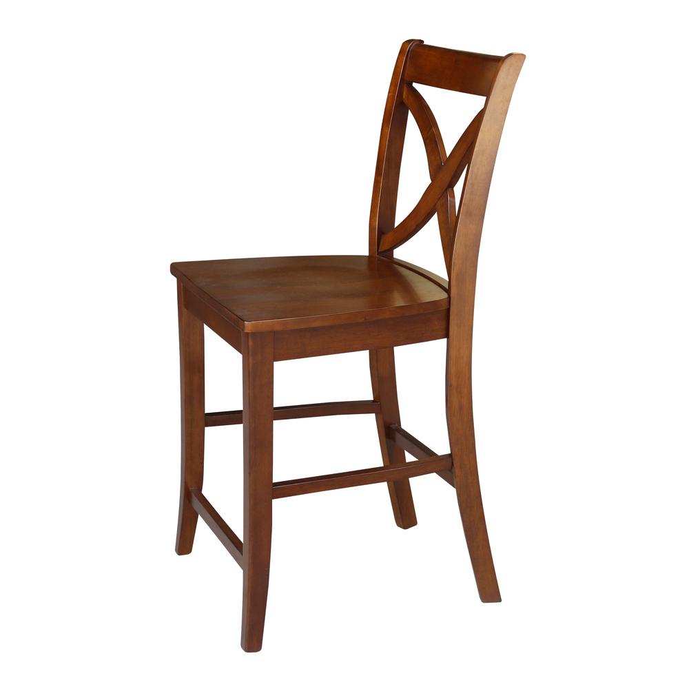 Vineyard Counter height Stool - 24" Seat Height, Espresso. Picture 4