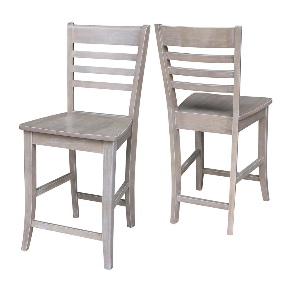 Cosmo Counter height Stool - 24" Seat Height , Washed Gray Taupe. Picture 7