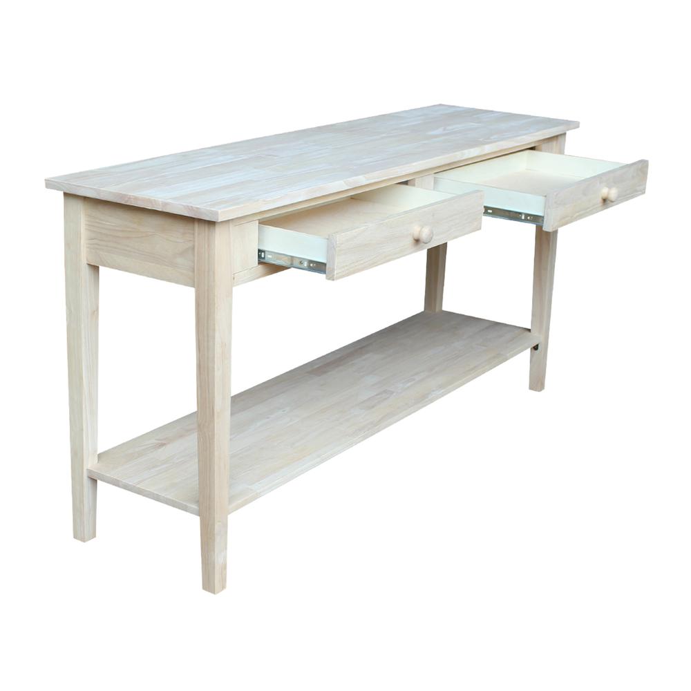 Spencer Console - Server Table - Extended Length, Unfinished. Picture 4