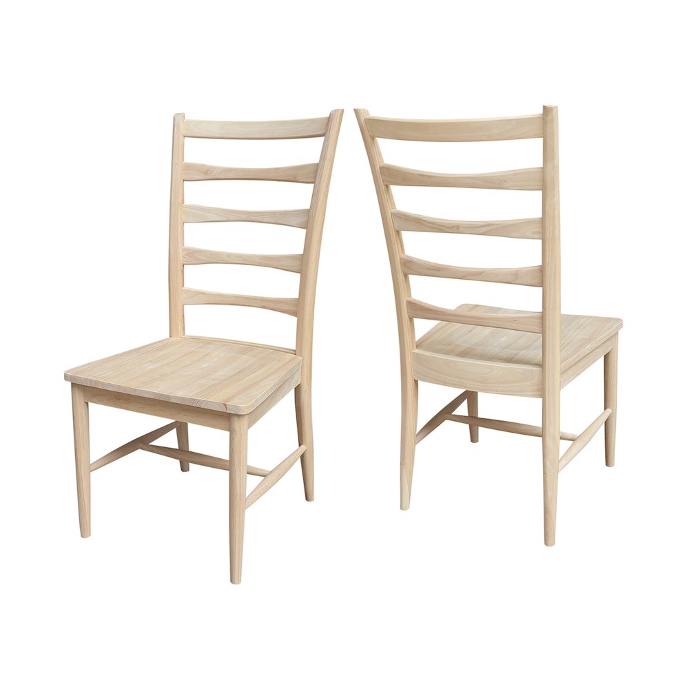 Set of Two Solid Wood Haven Dining Chairs, Unfinished. Picture 5