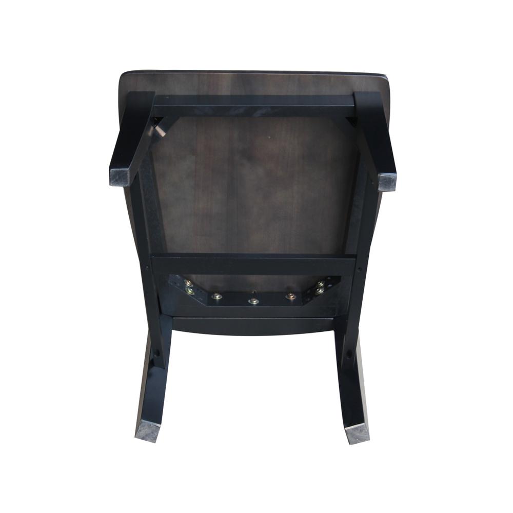 Set of Two Cosmo Tall Mission Chairs, Coal-Black/washed black. Picture 7
