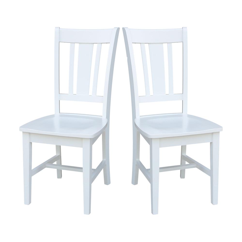 Set of Two San Remo Splatback Chairs, White. Picture 3