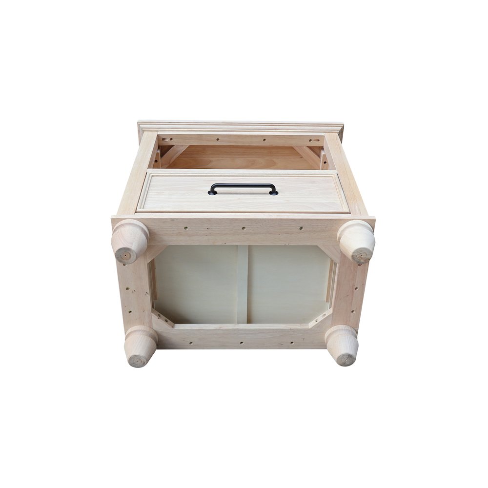 Solid Wood 1-Drawer Nightstand, Ready to Finish Hardwood Bedside Table. Picture 10