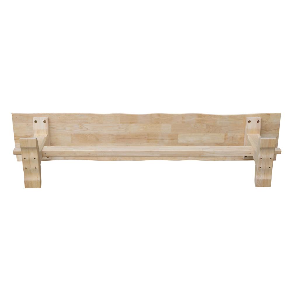 Live Edge Trestle Bench , Unfinished. Picture 4