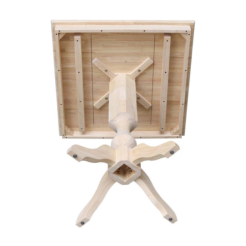 36" x 36" Square Top Pedestal Table - 41.9"H. Picture 5