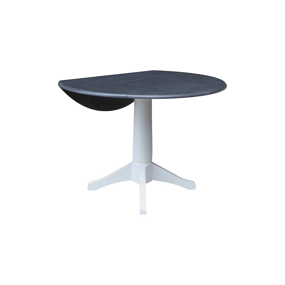 42 In Round dual drop Leaf Pedestal Table - 30.3 "H. Picture 2