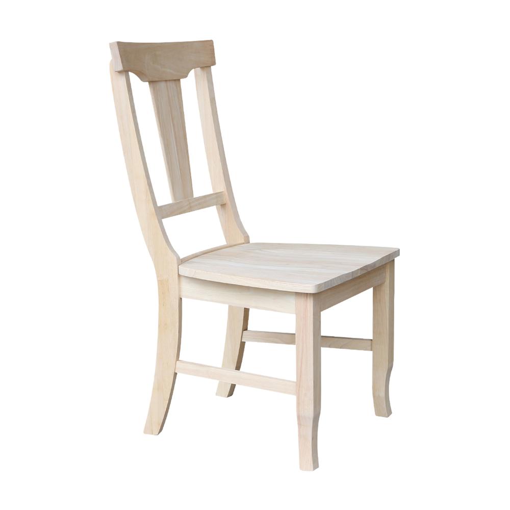 Set of Two Panel Back Chairs, Unfinished. Picture 6