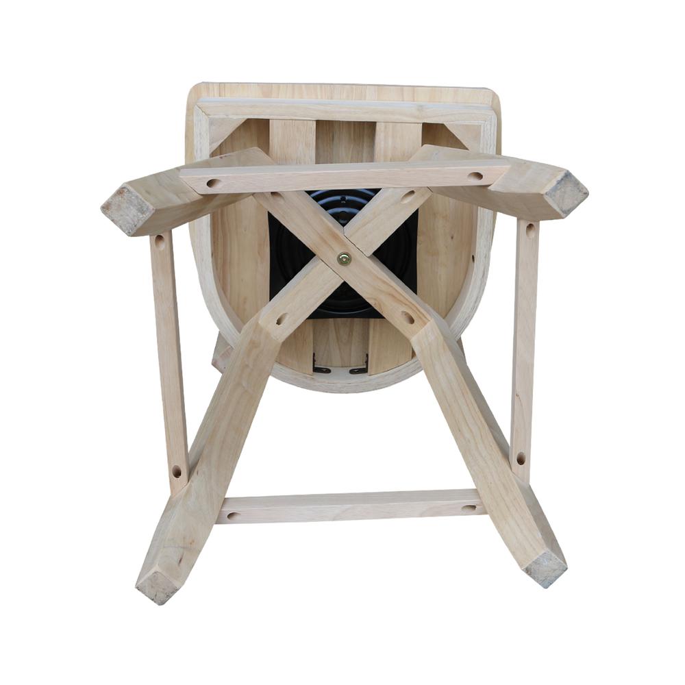 Emily Counter height Stool - 24" Seat Height - With Swivel And Auto Return, Unfinished. Picture 2