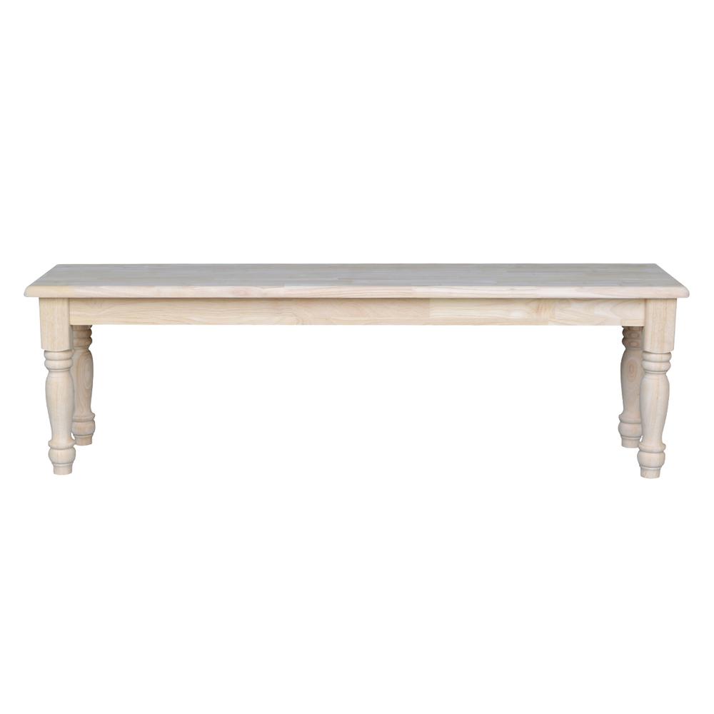 Farmhouse Bench, Unfinished. Picture 6