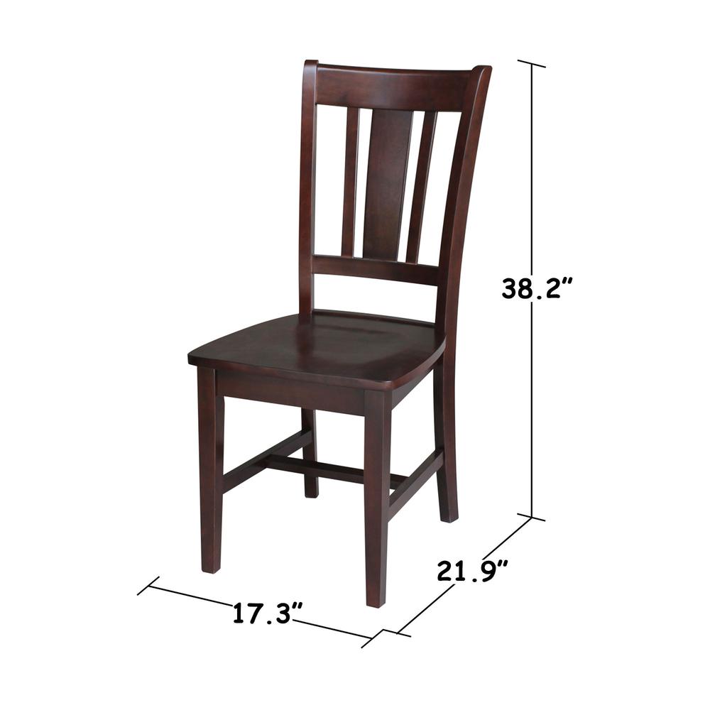 Set of Two San Remo Splatback Chairs, Rich Mocha. Picture 7