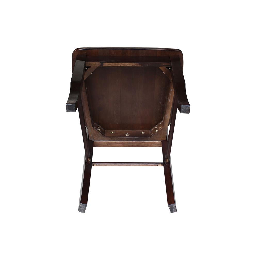Set of Two Madrid Ladderback Chairs, Rich Mocha. Picture 3