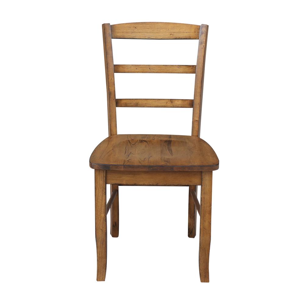 Set of Two Madrid Ladderback Chairs, Pecan. Picture 6