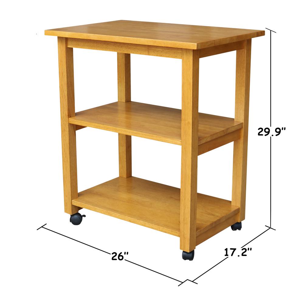 Microwave Cart, Medium Oak. Picture 7