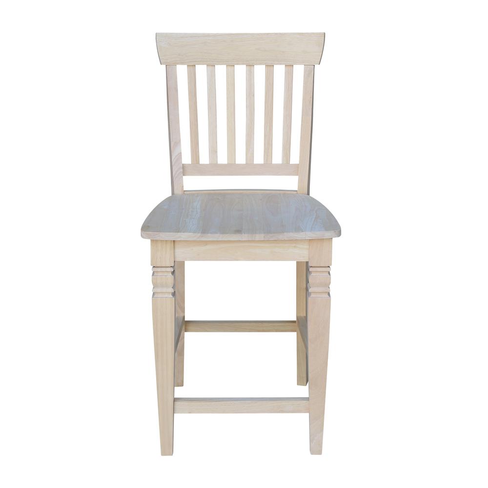 Seattle Counter height Stool - 24" Seat Height, Unfinished. Picture 5