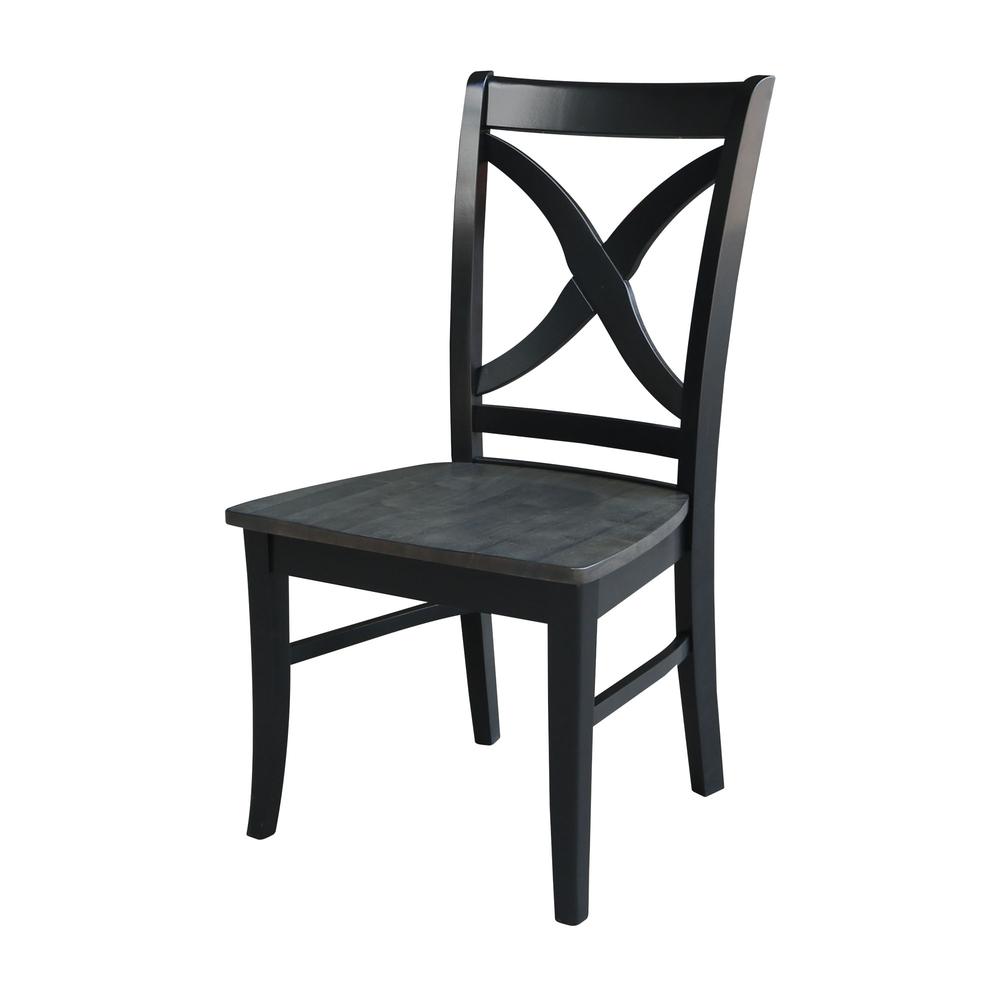 Set of Two Cosmo Chairs, Coal-Black/washed black. Picture 1