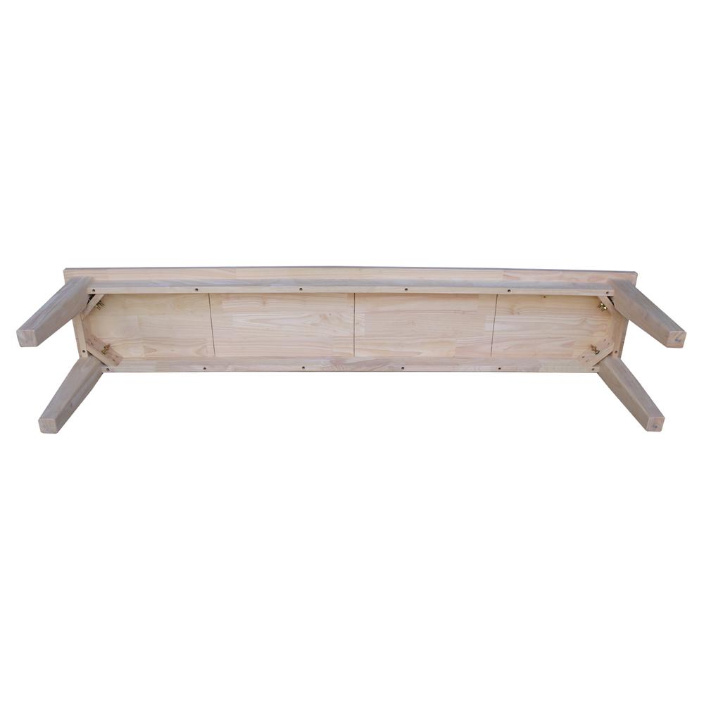 Shaker Style Bench, Unfinished. Picture 5