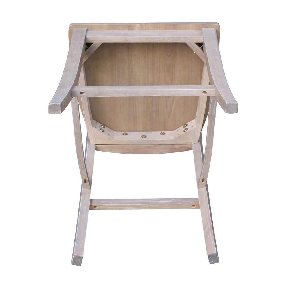 Cosmo Counter height Stool - 24" Seat Height , Washed Gray Taupe. Picture 2
